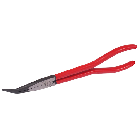 URREA Pliers, 45° offset extra long nose, non cutting 9-5/8" 241G